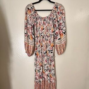 Angie Multicolor Floral Long Sleeve Dress